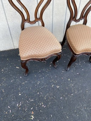 66456  Pair Antique Victorian Side Chair s