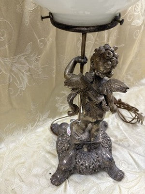 67003 Cherub Table Lamp with Glass Globe