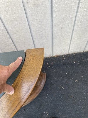 66619 Modern Half Round Decorator Cabinet Console Stand