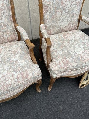 66838 Pair Louis XV Bergere Armchair Chair s
