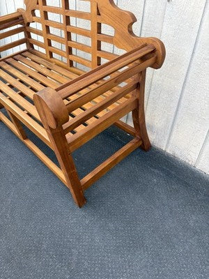 66872   BROYHILL Teak Settee Bench Chair