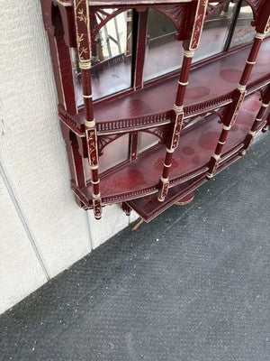 66842 Custom Hand Painted Victorian Whatnot Curio Wall Shelf