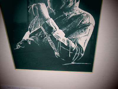 54296  Old Man Modern  Print Picture in Ebony Picture Frame