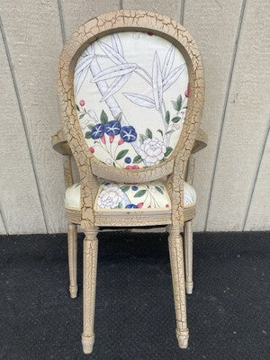 66500 Decorator Bergere Armchair Chair with Bird Design Fabric