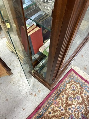 65094 Mahogany Side Loading Curio China Cabinet