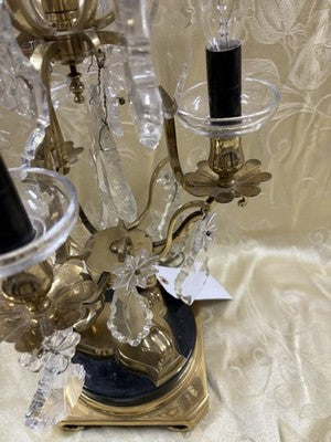 66111  Bronze and Prism Table Lamp