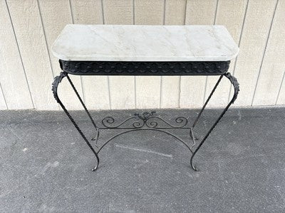 66803 Marble Top Console Table Sideboard Server