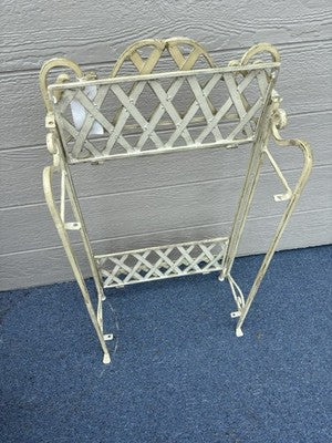 66414 Quality Iron Fold Up Bookcase  Curio Plant Shelf