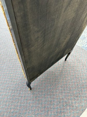 67089 Louis XV Ebony Curio Cabinet with Bronze ormalu