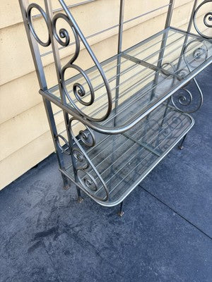 61594 QUALITY MADE  Iron Kitchen Bakers Rack