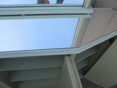 56501  Decorator Credenza Console  Cabinet Table Stand w/ Mirror