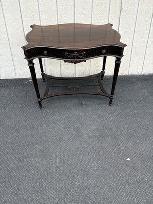66896 Antique Mahogany Lamp Table Stand w/ Drawer