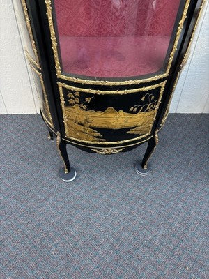 67089 Louis XV Ebony Curio Cabinet with Bronze ormalu