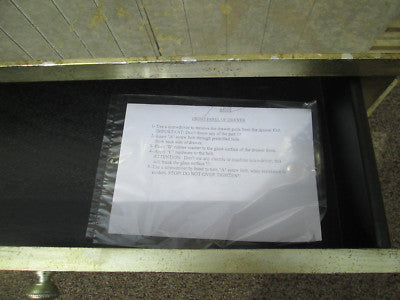 54541 Mirrored MID CENTURY Modern Glass Lamp Table Stand w/ Drawer Nightstand