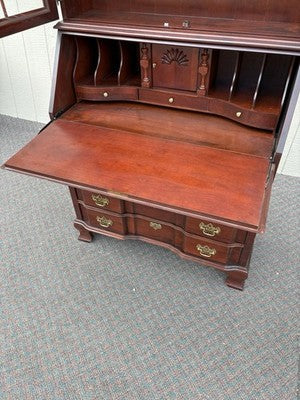 66938 Jasper Furniture Cherry Secretary Desk w/ Bookcase Top