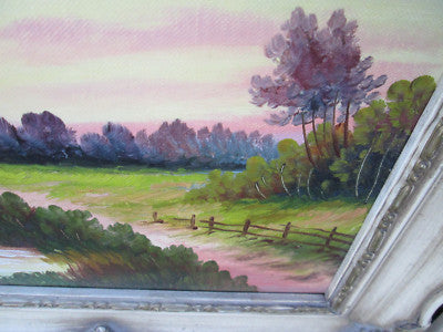 55162  Pair Mid Century French Oil Painting ARTIST  Signed  BOHILUM ??