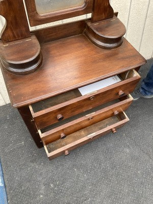 66492 Antique Victorian Salemans Sample Dresser Chest With Documentation Letter