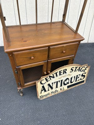 66784 Modern Bakers Rack Kitchen Cabinet with 2 drawers