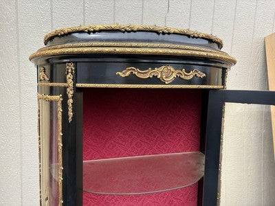 67089 Louis XV Ebony Curio Cabinet with Bronze ormalu