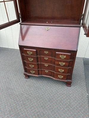 66938 Jasper Furniture Cherry Secretary Desk w/ Bookcase Top
