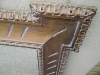 54902 PAIR of  Gold Decorator Beveled Mirrors