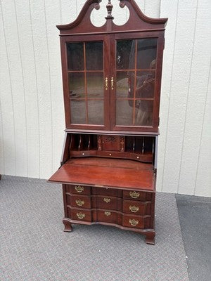66938 Jasper Furniture Cherry Secretary Desk w/ Bookcase Top