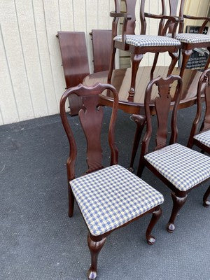 66604 SUMTER Furniture Dining Table w/ 2 Leafs + 6 Chairs Dining Top 100" x 44