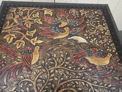 67174 Fancy Storage Trunk Cabinet with Bird Design