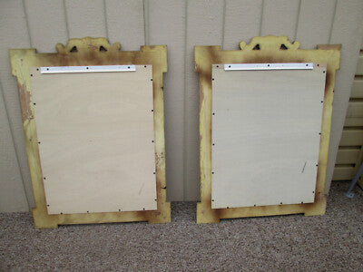 54902 PAIR of  Gold Decorator Beveled Mirrors