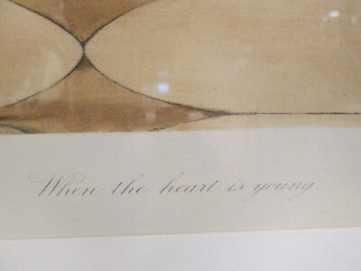 56762 Maude Goodman Framed Lithograph "WHEN THE HEART IS YOUNG"
