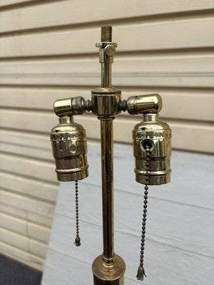 67093   QUALITY Brass and Marble Figural Table Lamp