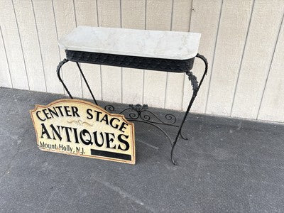 66803 Marble Top Console Table Sideboard Server