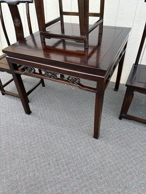 67061 Oriental Dining Table with 4 Side Chairs Table 36" x 36" x 28"H