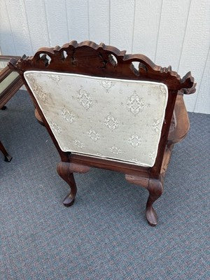 67096 Custom Hand Carved Figural Armchair Chair