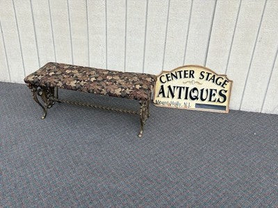 66833 Wrought Iron Window Bench with Fairey Figures on sides
