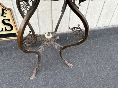 66828  Antique Victorian Marble Top Lamp Table Stand