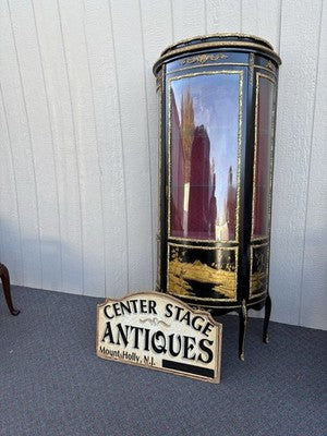 67089 Louis XV Ebony Curio Cabinet with Bronze ormalu
