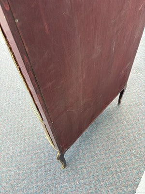 67000 Louis XV Bow Glass Curio China Cabinet with Bronze Ormalu