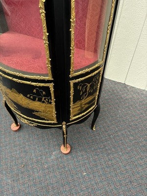 67089 Louis XV Ebony Curio Cabinet with Bronze ormalu