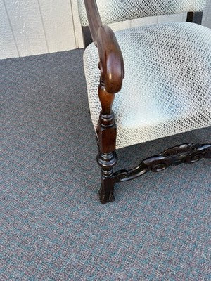 66083 PAIR Antique Throne Armchair Chair s