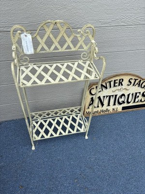 66414 Quality Iron Fold Up Bookcase  Curio Plant Shelf