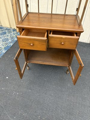 66784 Modern Bakers Rack Kitchen Cabinet with 2 drawers