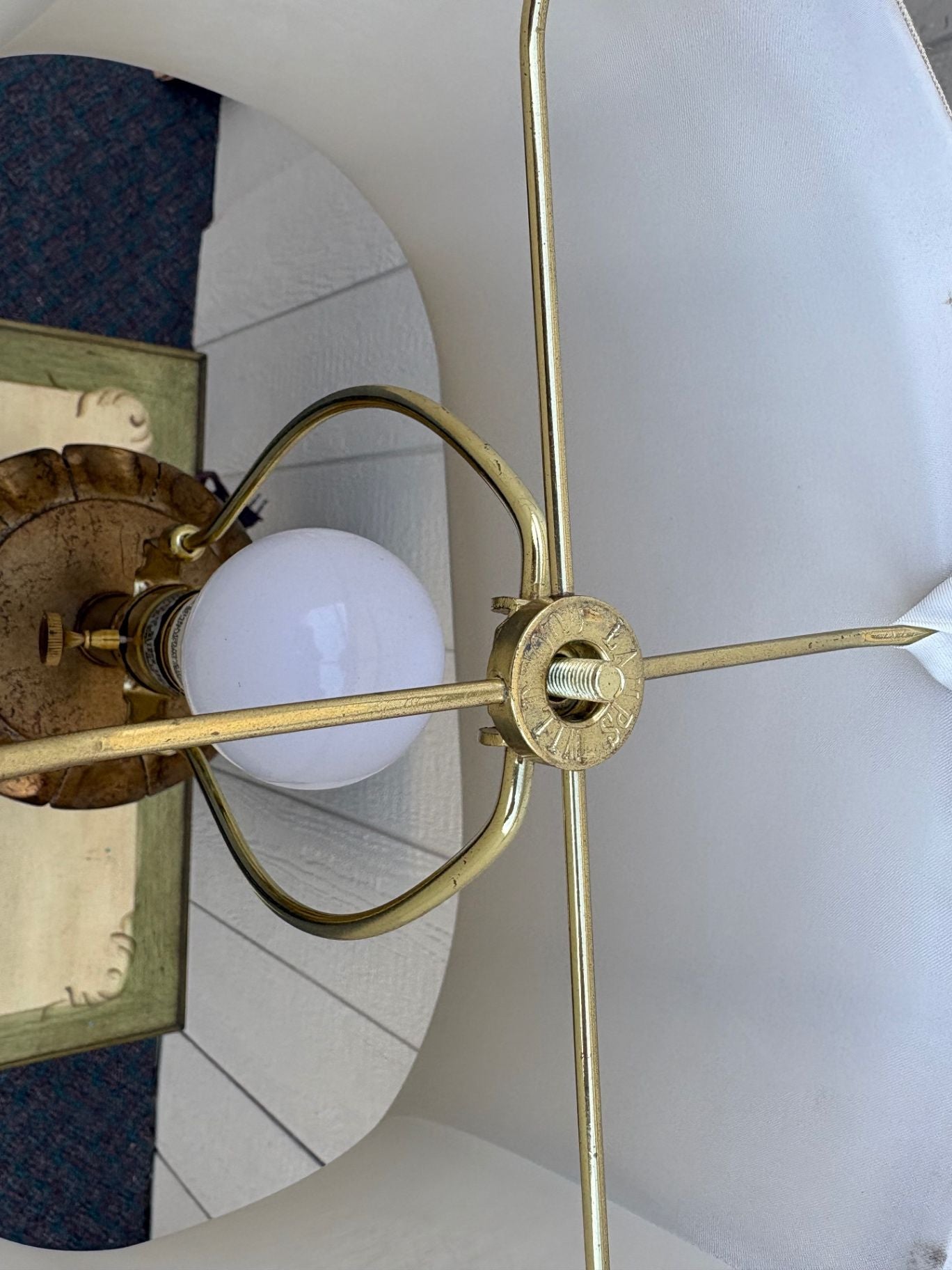 67651 Wildwood Lamps Fish Motif Table Lamp with Brass Accents
