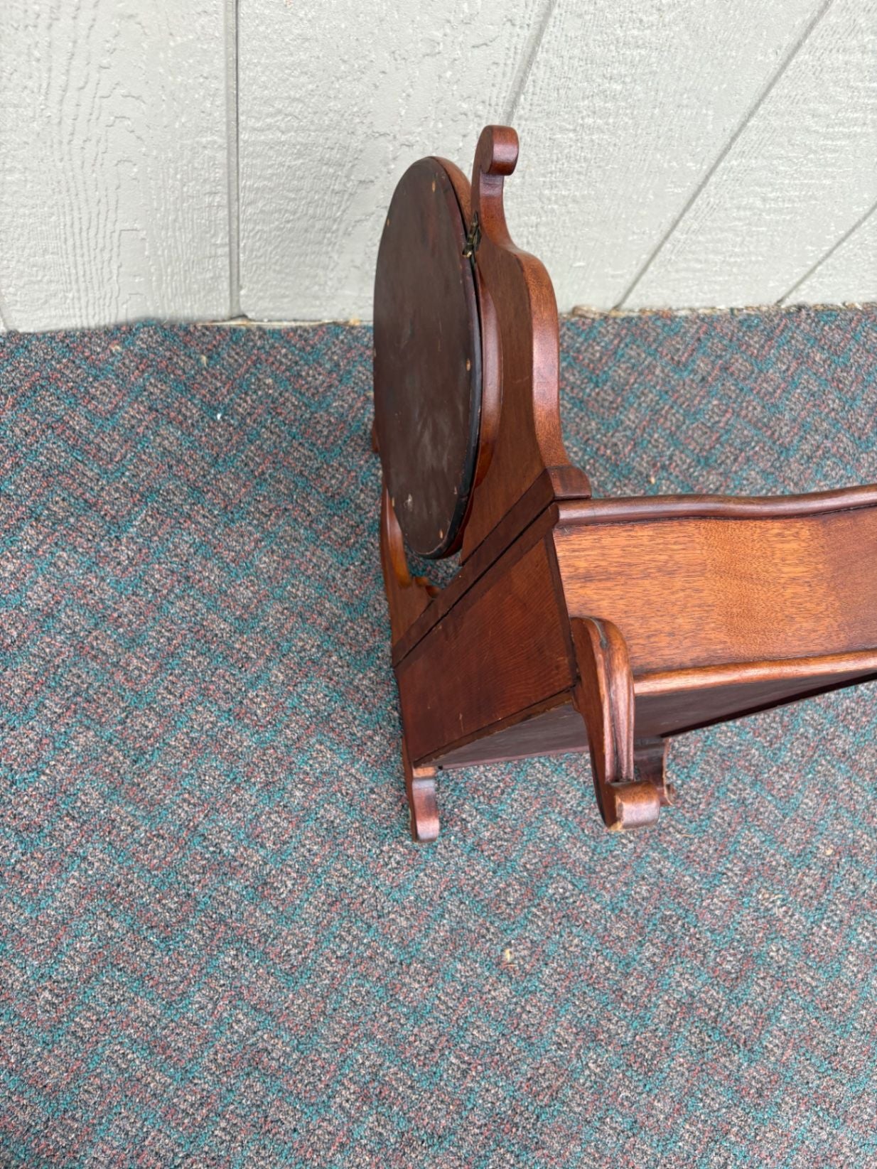 67672 Antique Victorian Shaving Stand with Mirror and Drawer