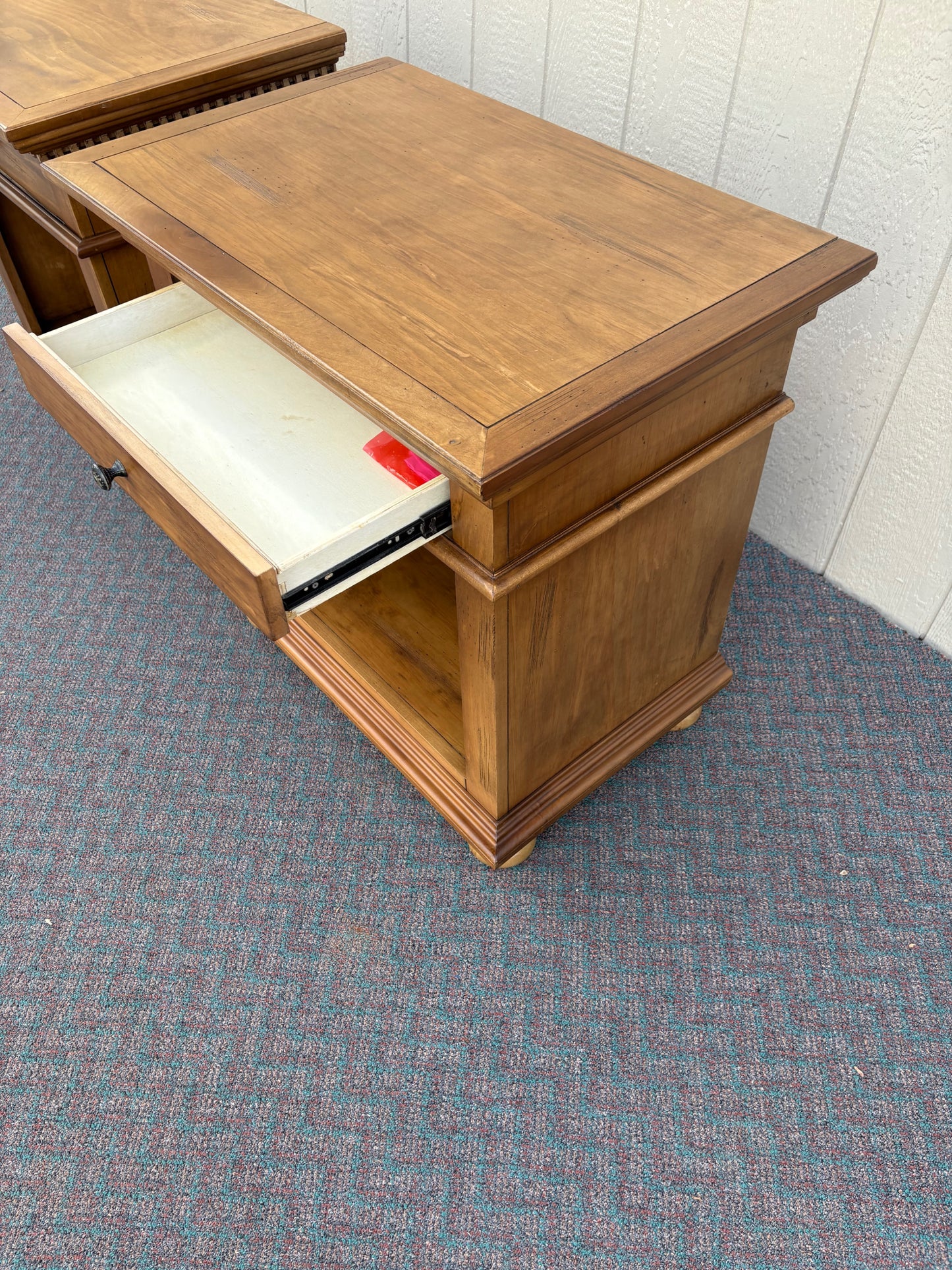 67722 Pair of Triumph Traditional Wood Nightstands with Drawers
