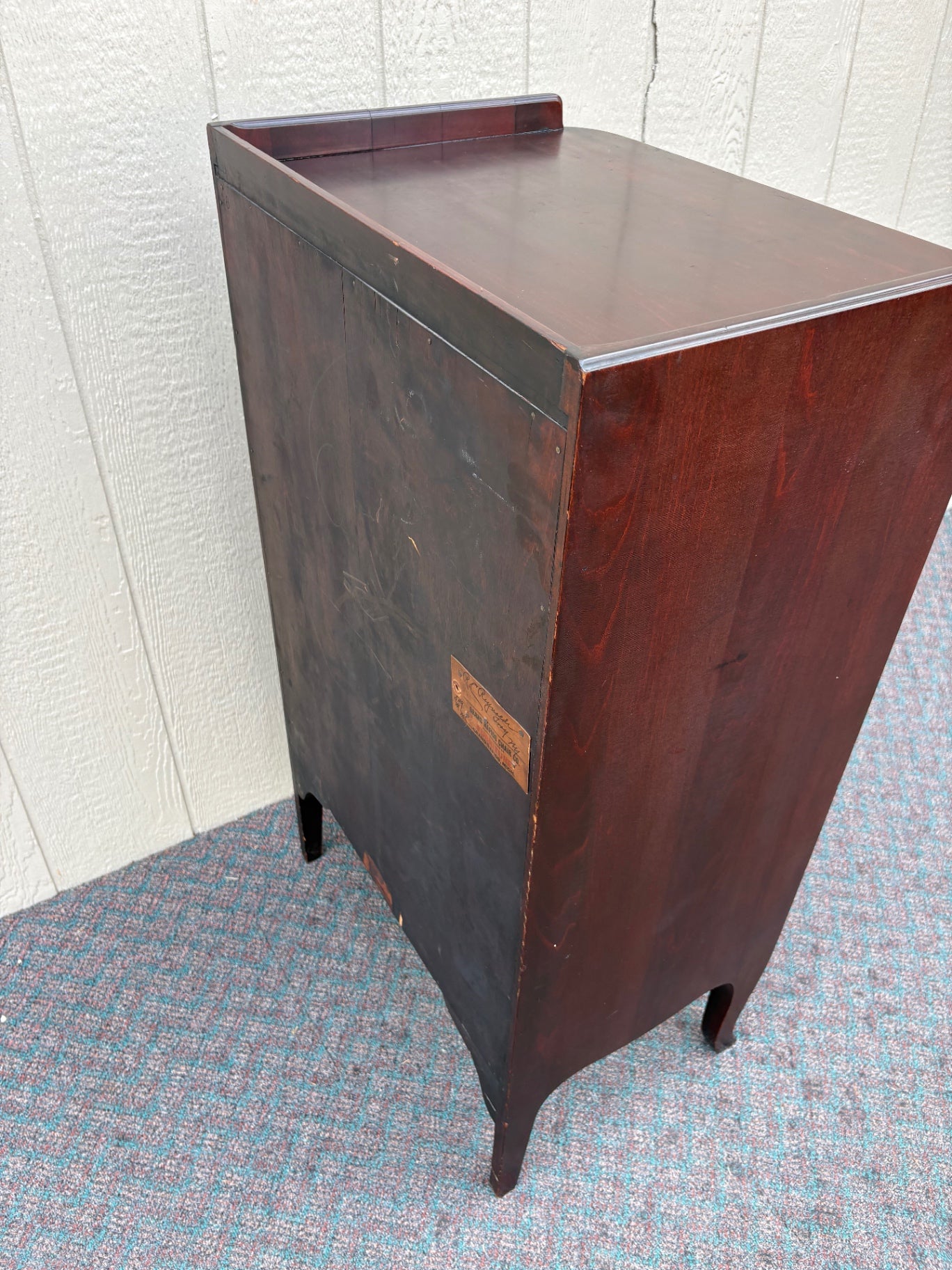67871 Victorian Mahogany Sheet Music Cabinet with Shelves