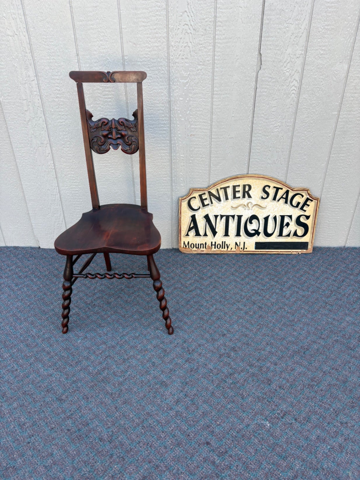67856 Victorian Hand Carved Mahogany Chair with Intricate Details