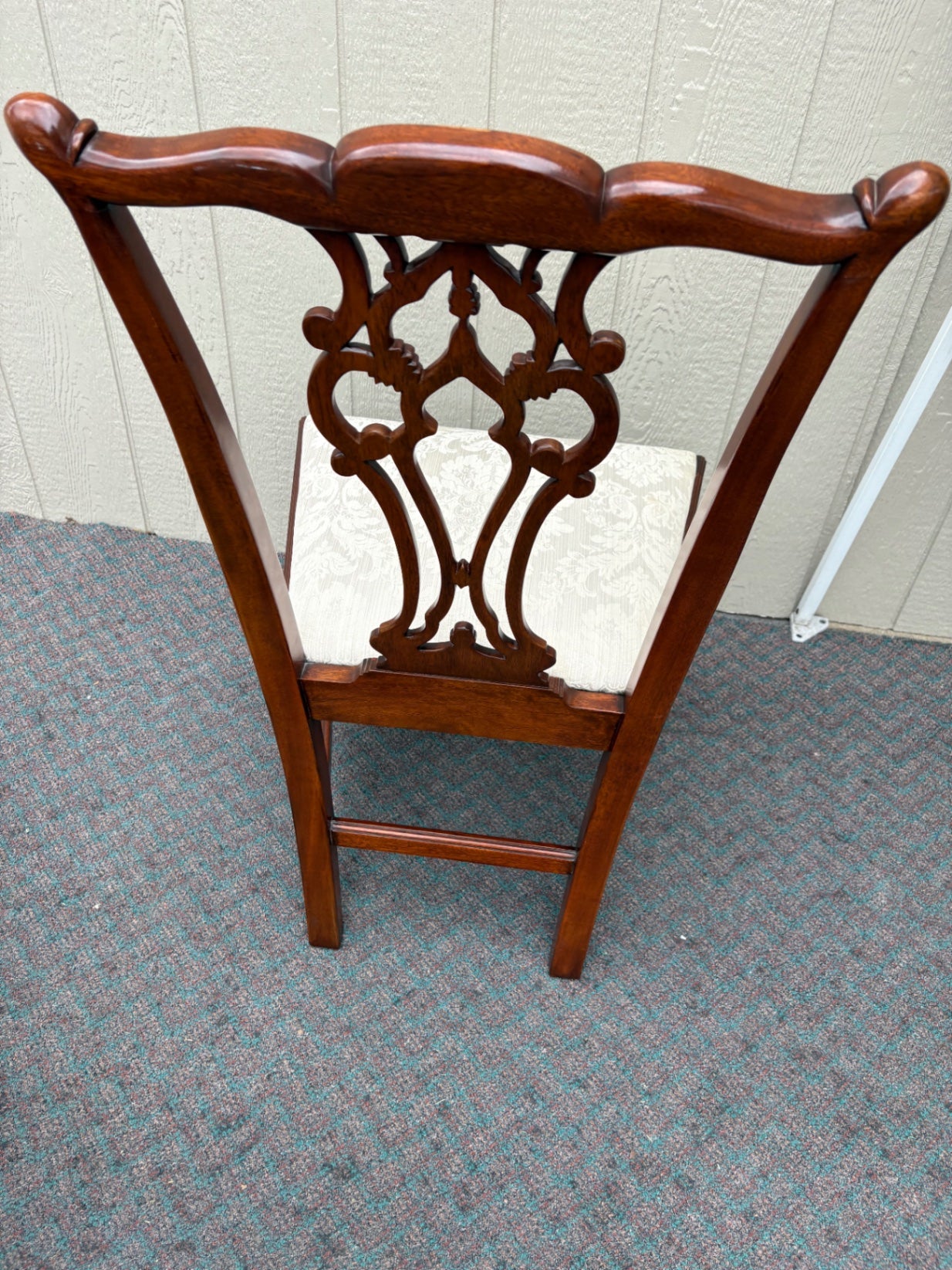 Chippendale Style Mahogany Dining Table with Four Chairs