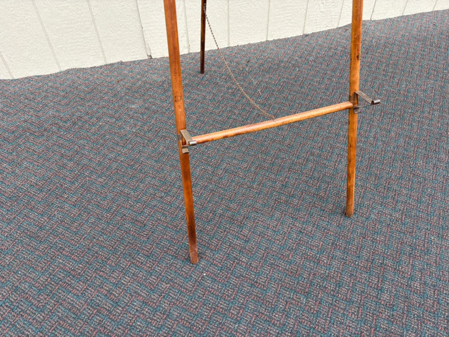 64739 Antique Victorian Wooden Artist Easel with Spindle Design