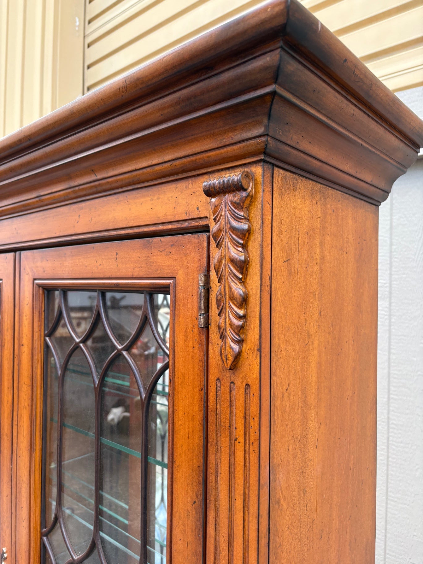67684 Tommy Bahama Glass-Front Curio Cabinet with Drawers